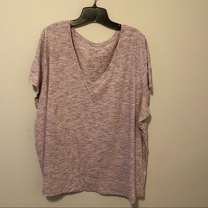 Marbled purple v-neck shortsleeved tee 4x